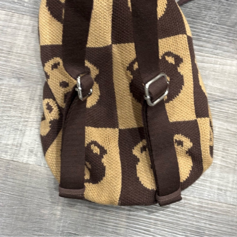 Teddy Fresh Knit Checkerboard Bear
Drawstring Backpack, GUC - Picture 5 of 9